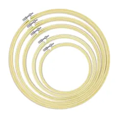 5 Pieces Embroidery Hoops 5 inch to 10 inch,Round Bamboo Adjustable Frame Circle Cross Stitch Hoop for Embroidery,Decoration and Art Craft Sewing