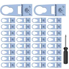 30 Sets of Metal Frame D-Ring Picture Hangers with Screws and Screwdrivers - for Open-Type Frame Channels Will Not Damage Photo Frames