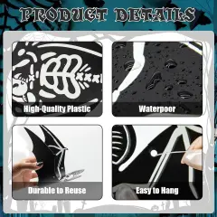 16 Pcs Hanging Bats Halloween Decoration Outdoor