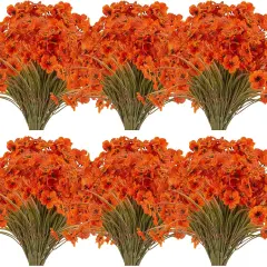 20 Bundles Artificial Fall Flowers Outdoor UV Resistant