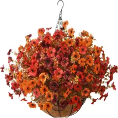 Artificial Fall Hanging Plants (Orange Brown Red)