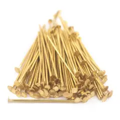 The Bead Chest Gold 21 Gauge 1 Inch Head Pins (Approx 100 pieces)