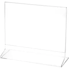 Plymor Clear Acrylic Sign Display / Literature Holder (Side-Load), 8" W x 6" H