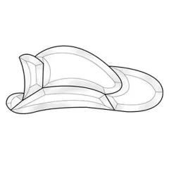 11-1/2" x 5" Exquisite Clear Glass Fireman Helmet Bevel Cluster EC233