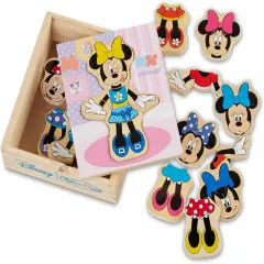 Minnie Mouse Mix and Match Dress-Up Wooden Play Set (18 pcs)