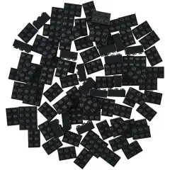 Strictly Briks Classic Bricks Starter Kit, Black, 96 Pieces, 2x3 Studs, Building Creative Play Set for Ages 3 and Up, 100% Compatible with All Major Brick Brands