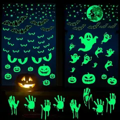 173 Pieces Halloween Glow in The Dark Decorations