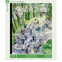New York Puzzle Company Pawns in the Park 1000 Piece Piece Jigsaw Puzzle