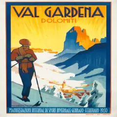 Val Gardena - Vintage ski Poster Prints