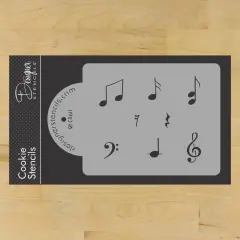 Musical Notes Cookie Stencil Set | C860 by Designer Stencils | Stencils for Royal Icing, Airbrush, Dusting Powder |