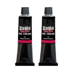 SoHo Urban Artist Oil Paint - 2 Pack, Alizarin Crimson 2 Pack - 170 ml Tube - Best Valued Oil Colors for Painting with Excellent Pigment Load