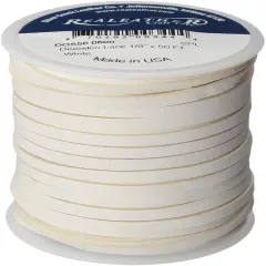Realeather Deerskin Leather Lace | Size 1/8" x 50' (3.2mm x 15.24m) | 2/3 oz Thickness (.8-1.2mm)