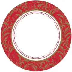 Festive Scrolls 10" Plates - 25ct