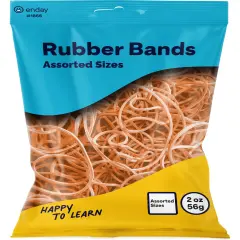 Rubber Bands Assorted Sizes Rubber Bands Bulk, Stretchable Elastic Bands, Rubber Bands for School, Home, or Office Beige
