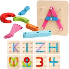 Wooden Letter and Number Construction Activity Set