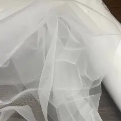 1 Yard 2-Way Stretch Nylon Net Mesh Fabric, 60" Width Lightweight Sheer Mesh for Gowns, Dancewear & Costumes Off White