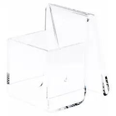 Plymor Clear Acrylic Deluxe Business Card Holder & Display (Vertical), 2.375" W x 3.5" D x 3.5" H