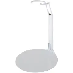 Plymor DSP-4125W White Adjustable Doll Stand, fits 7, 7.5, 8, 8.5, and 9 inch Slim Waist Dolls or Action Figures, Waist is 1.125" - 1.5" wide, 3.25" - 4" around