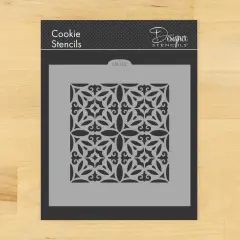 Old World Tile Cookie & Craft Stencil | CM132 by Designer Stencils | Cookie Decorating Tools | Baking Stencils for Royal Icing, Airbrush, Dusting Powder | Craft Stencils for Canvas, Paper, Wood | Reusable Food Grade Stencil