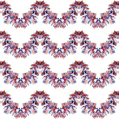 4 Strings Total 26.3 ft American Flag Tinsel Garlands - Each 6.6ft Red White Blue Fringe Garland with USA Flag Hanging Glitter Streamers for 4th of July, Independence Day, Patriotic Party Decorations