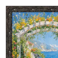 Industrial Slim Black Iron Asphalt Picture Frame-D11087 18x18 frame