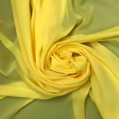 1 Yard Yellow Chiffon Fabric Lightweight Material For Dresses Event Decor Draping Crafts Veils And Overlays 59/60 Inch Wide