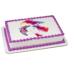 Rainbow Unicorn PhotoCake&reg; Edible Cake Topper Icing Image,