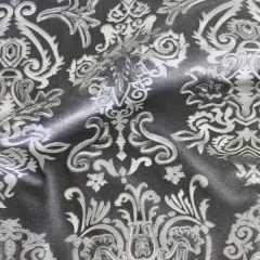 Embossed Stretch Velvet Fabric 4-Way Stretch, Soft for Costumes & Apparel Silver