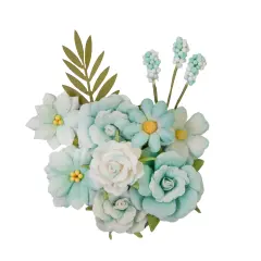 Peach Tea Collection Flowers - Mint Julep - 12 Pcs, 1.5"-2"