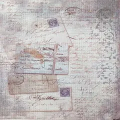 Nostalgic Notes Designer Printed AIDA Fabric. Canvas for embroidery with an applied backgroundKF-1272A