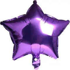 10Pcs Star Shape Mylar Foil Balloons - 18 Inch (Purple)