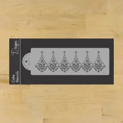 Alencon Lace Cake Stencil Companion | C761 by Designer Stencils | Cake Decorating Tools |