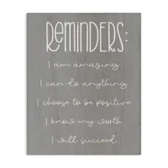 Stupell Industries Self Confidence Reminders Canvas Wall Art Design by Lil' Rue