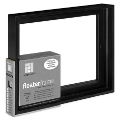 Ampersand Thin Face, Black 9"x12" Floater Frame, 7/8" Deep