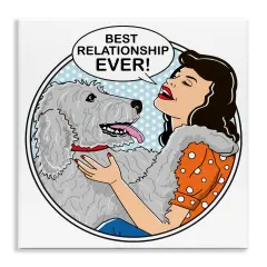 Stupell Industries Best Relationship Ever Dog Wall Plaque Art Design by Dog Is Good