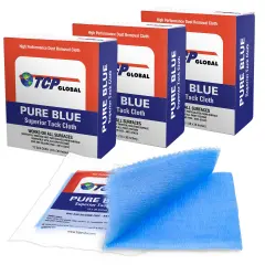 Pure Blue Superior Tack Cloths - Tack Rags (Box of 36) - Automotive Car Painters Professional Grade - Removes Dust, Sanding Particles, Cleans Surfaces - Wax and Silicone Free, Anti-Static