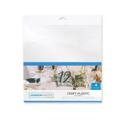 JPPlus Craft Plastic Plastic Craft Sheets for Laser Cutter, & Engraver Use- 4 Pack Clear