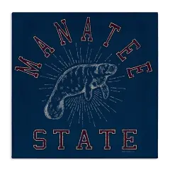 Stupell Industries Vintage Manatee State Canvas Wall Art Design by Spirit Animals/Life Is High