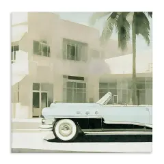 Stupell Industries Miami Car & Palm Tree Canvas Wall Art Design by Noah Bay