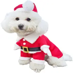 Pet Christmas Santa Outfit-(X-Small)
