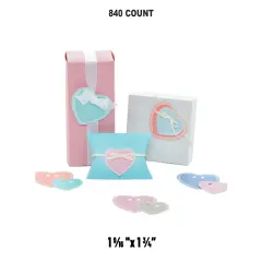 Sky Blue Heart Shape Tags 1.56" x 1.75"