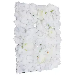 6Pcs Artificial Hydrangea Flower Wall Panels Wedding Party Decor White 60cm*40cm