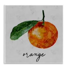 Stupell Industries Vintage Orange with Leaf Wall Plaque Art Design by Regina Moore