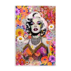 Stupell Industries Hippie Bedecked Marilyn Wall Plaque Art Design by Jess Stempel
