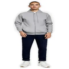 Gildan&reg; Classic Fit Full-Zip Long Sleeve Hooded Sweatshirt Sport grey