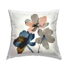 Earthen Flower Petals Decorative Printed Throw Pillow Design by Irena Orlov, 18 x 7 x 18