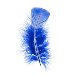John Bead 4-6in Marabou Feathers (3 Headers, 18g) Royal Blue