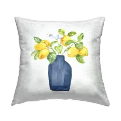 Lemon Tree Planter Outdoor Printed Pillow Design by Nan, 18 x 7 x 18