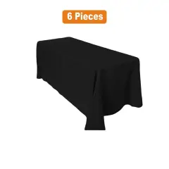 90" x 132" Polyester 6Ft Tablecloth 6ft Table Drape