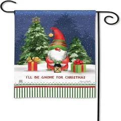Gnome For Christmas Garden Flag